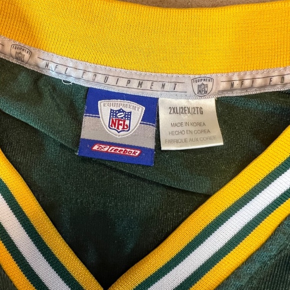Vintage Green Bay Packers Brett Favre #4 NFL x Reebok Jersey 2XL - Picture 7 of 7